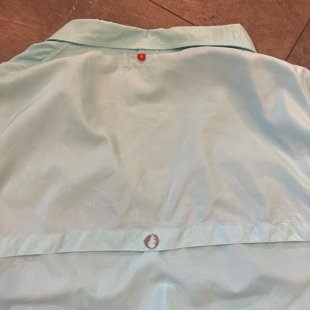 The American outdoors Men's Light Blue Short Sleeve Shirt xxl like new